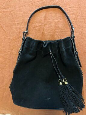 Isaac Mizrahi black suede bag